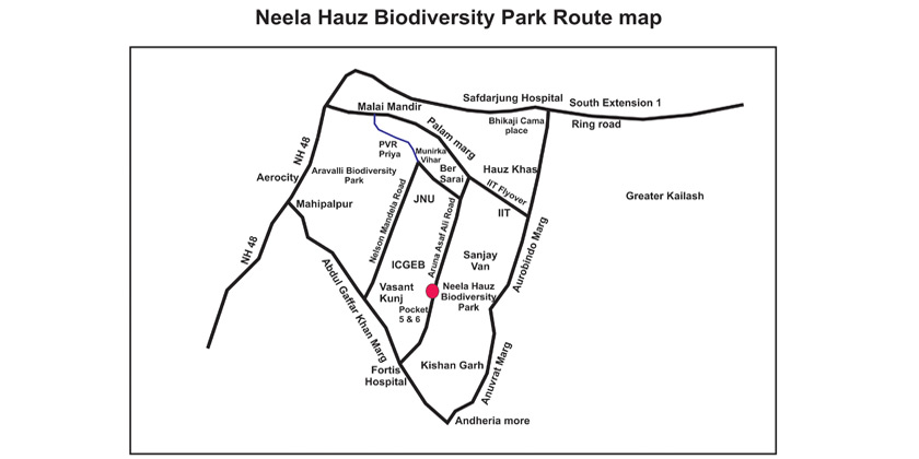 Yamuna Biodiversity Park's Arial View